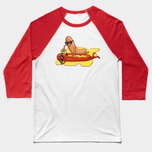 Cover Up Nicely | Hot Dogs, Mustard & Cheese Baseball T-Shirt